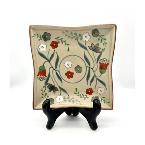 Other - Floral Trinket Jewelry Soap Dish Square Asian Design